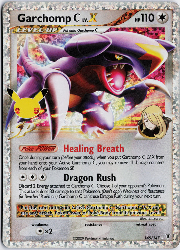 Carta Pokémon Garchomp C LV.X · Supreme Victors #145/147 (NM) — pieza única en Moon's Collectibles México