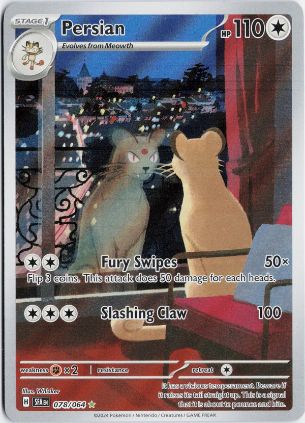 Carta Pokémon Persian · Shrouded Fable #078/064 (NM) — pieza única en Moon's Collectibles México