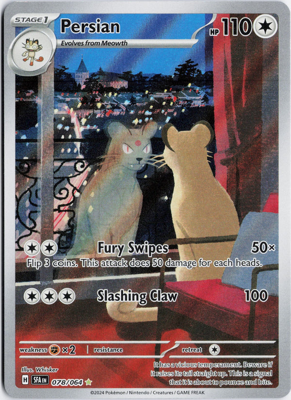 Carta Pokémon Persian · Shrouded Fable #078/064 (LP) — pieza única en Moon's Collectibles México