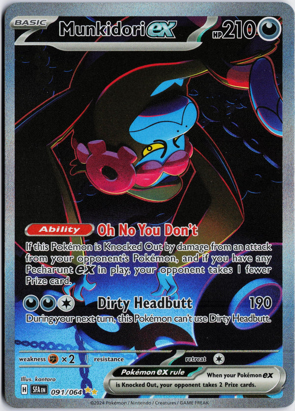 Carta Pokémon Munkidori ex · Shrouded Fable #091/064 (NM) — pieza única en Moon's Collectibles México