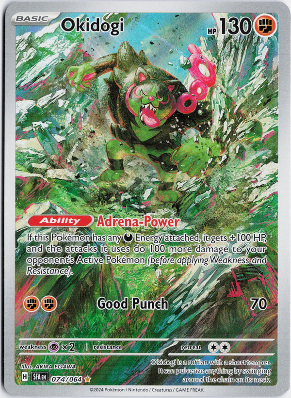 Carta Pokémon Okidogi · Shrouded Fable #074/064 (NM) — pieza única en Moon's Collectibles México