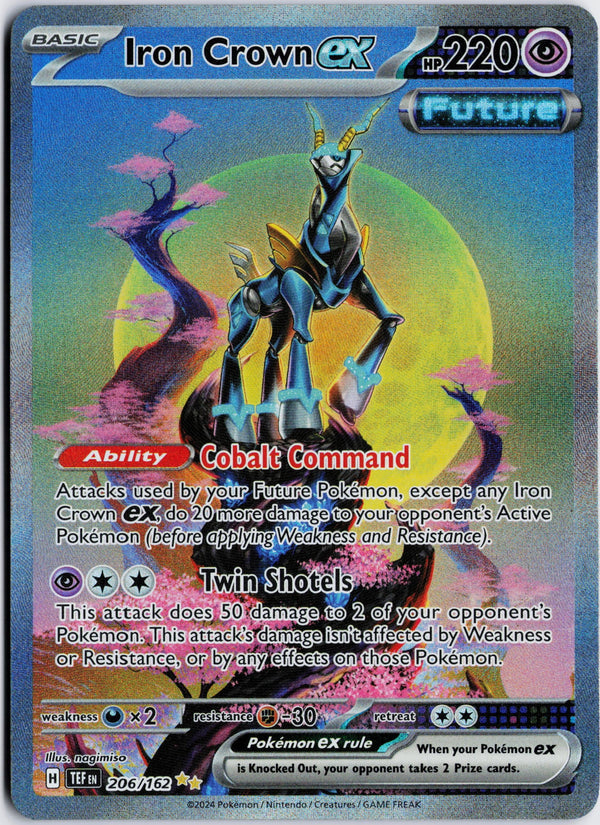 Carta Pokémon Iron Crown ex · Temporal Forces #206/162 (LP) — pieza única en Moon's Collectibles México
