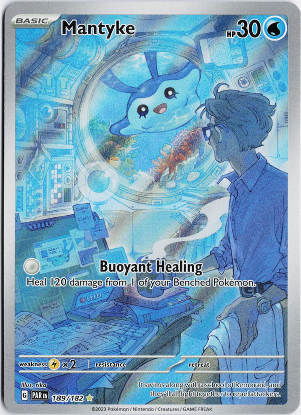 Carta Pokémon Mantyke · Paradox Rift #189/182 (NM) — pieza única en Moon's Collectibles México