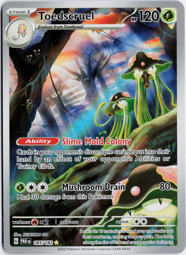 Carta Pokémon Toedscruel · Paradox Rift #185/182 (NM) — pieza única en Moon's Collectibles México