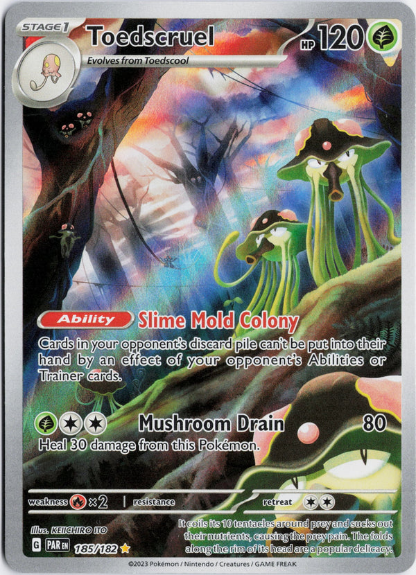 Carta Pokémon Toedscruel · Paradox Rift #185/182 (LP) — pieza única en Moon's Collectibles México