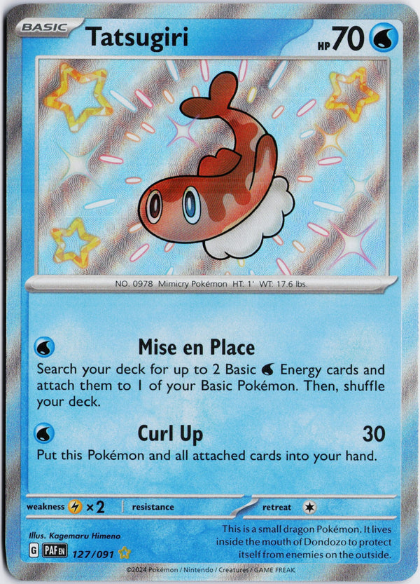 Carta Pokémon Tatsugiri · Paldean Fates #127/091 (NM) — pieza única en Moon's Collectibles México