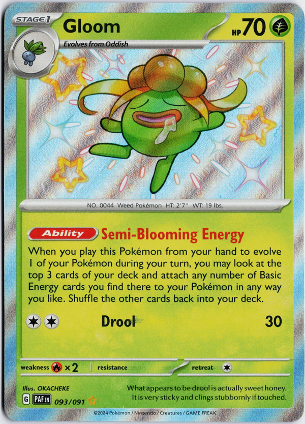 Carta Pokémon Gloom · Paldean Fates #093/091 (NM) — pieza única en Moon's Collectibles México