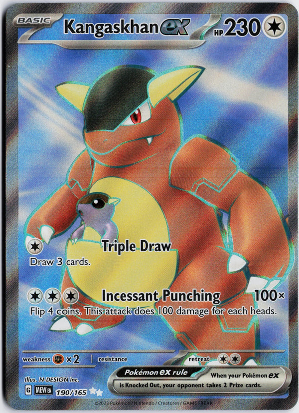 Carta Pokémon Kangaskhan ex · 151 #190/165 (LP) — pieza única en Moon's Collectibles México