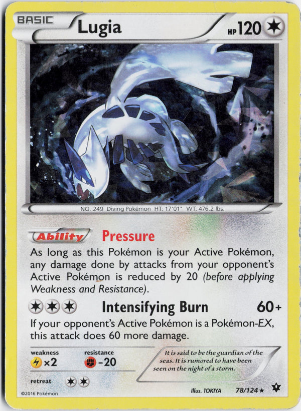 Carta Pokémon Lugia · Fates Collide #78/124 (HP) — pieza única en Moon's Collectibles México