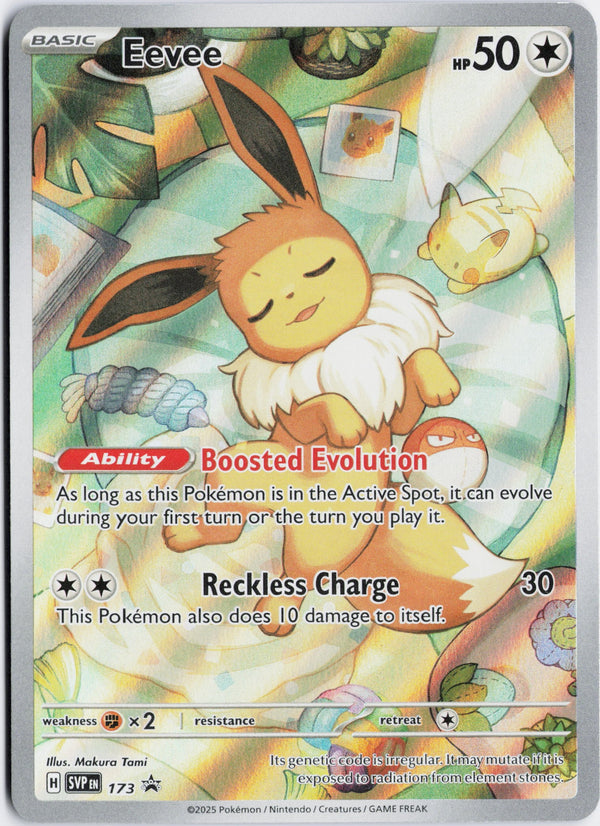 Carta Pokémon Eevee · Scarlet & Violet Black Star Promos #173 (NM) — pieza única en Moon's Collectibles México