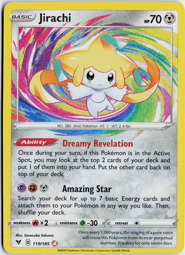 Carta Pokémon Jirachi · Vivid Voltage #119/185 (NM) — pieza única en Moon's Collectibles México