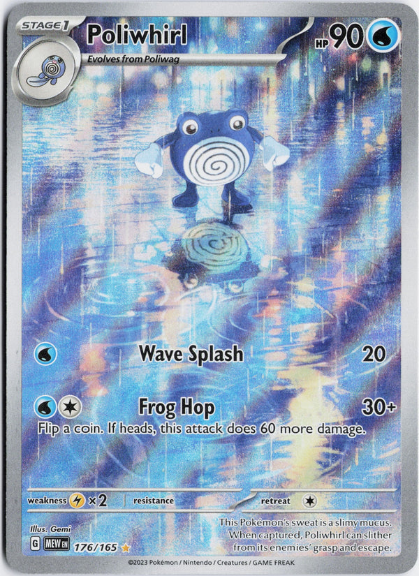 Carta Pokémon Poliwhirl · 151 #176/165 (NM) — pieza única en Moon's Collectibles México