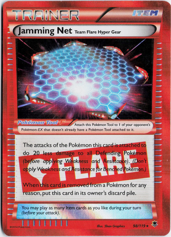 Carta Pokémon Jamming Net Team Flare Hyper Gear · Phantom Forces #98/119 (NM) — pieza única en Moon's Collectibles México