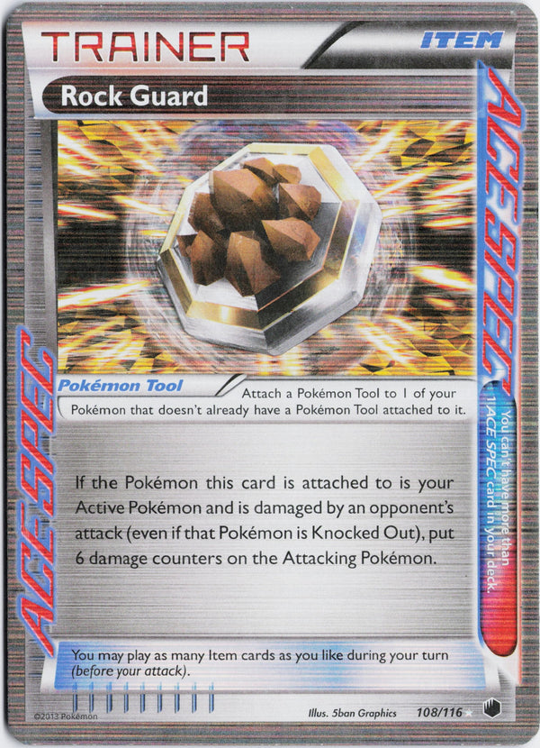 Carta Pokémon Rock Guard · Plasma Freeze #108/116 (NM) — pieza única en Moon's Collectibles México