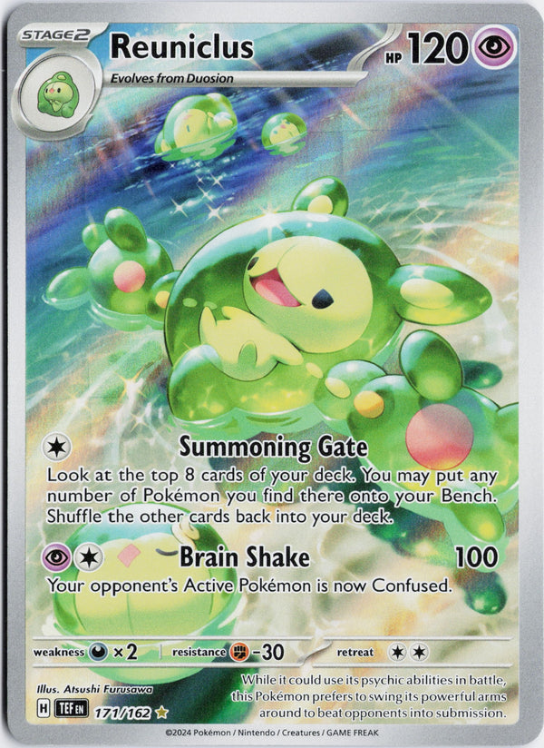 Carta Pokémon Reuniclus · Temporal Forces #171/162 (LP) — pieza única en Moon's Collectibles México