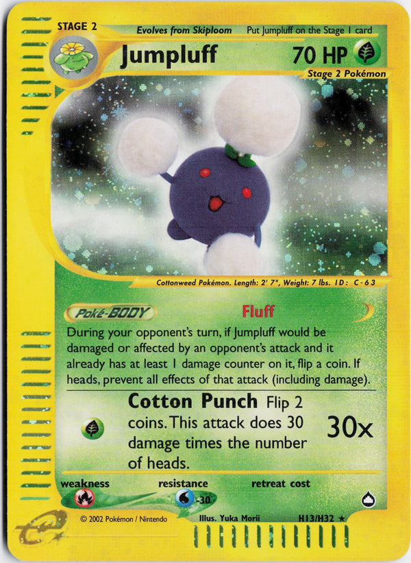 Carta Pokémon Jumpluff · Aquapolis #H13/H32 (LP) — pieza única en Moon's Collectibles México