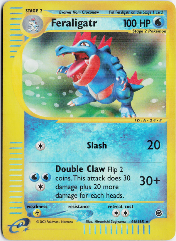 Carta Pokémon Feraligatr · Expedition Base Set #46/165 (DMG) — pieza única en Moon's Collectibles México