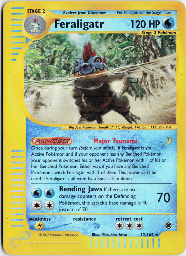 Carta Pokémon Feraligatr · Expedition Base Set #12/165 (MP) — pieza única en Moon's Collectibles México