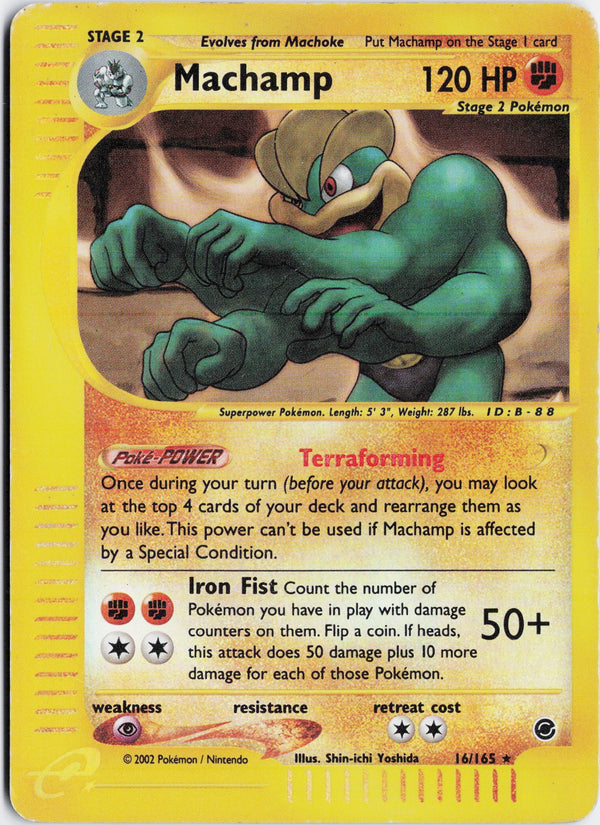 Carta Pokémon Machamp · Expedition Base Set #16/165 (HP) — pieza única en Moon's Collectibles México