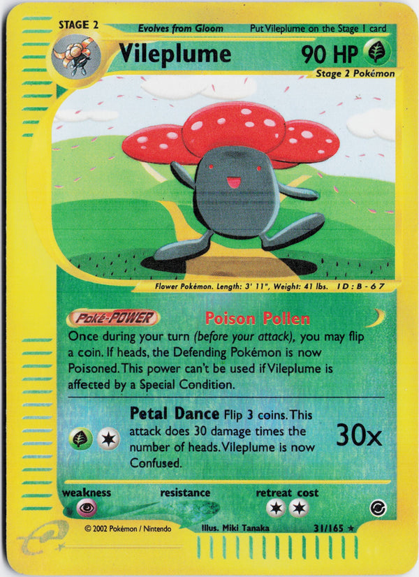 Carta Pokémon Vileplume · Expedition Base Set #31/165 (LP) — pieza única en Moon's Collectibles México