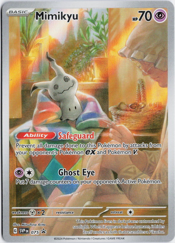 Carta Pokémon Mimikyu · Scarlet & Violet Black Star Promos #075 (NM) — pieza única en Moon's Collectibles México