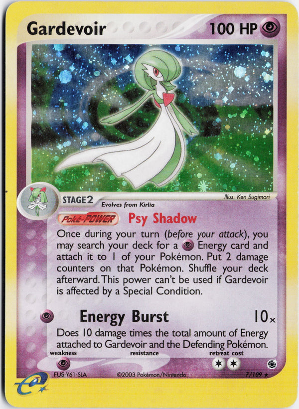 Carta Pokémon Gardevoir · Ruby & Sapphire #7/109 (MP) — pieza única en Moon's Collectibles México