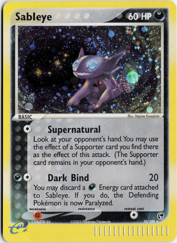 Carta Pokémon Sableye · Sandstorm #10/100 (NM) — pieza única en Moon's Collectibles México