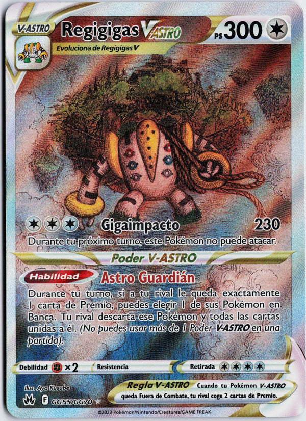 Carta Pokémon Regigigas VSTAR · Crown Zenith Galarian Gallery #GG55/GG70 (NM) — pieza única en Moon's Collectibles México