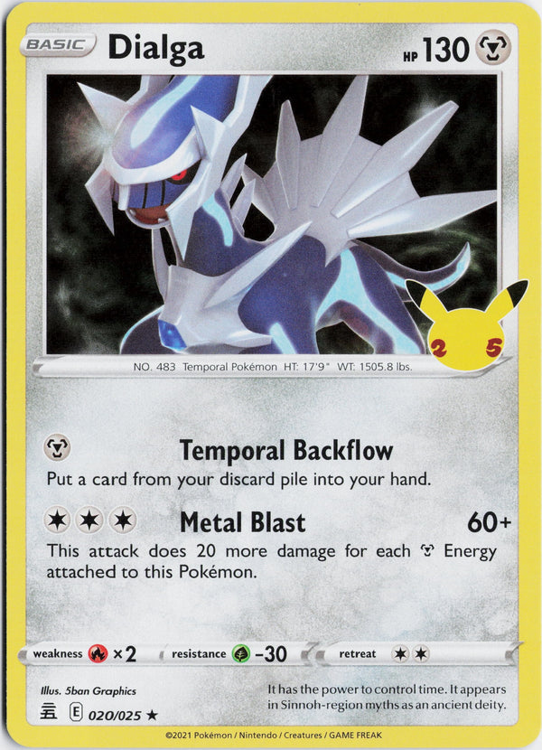 Carta Pokémon Dialga · Celebrations #20 (NM) — pieza única en Moon's Collectibles México