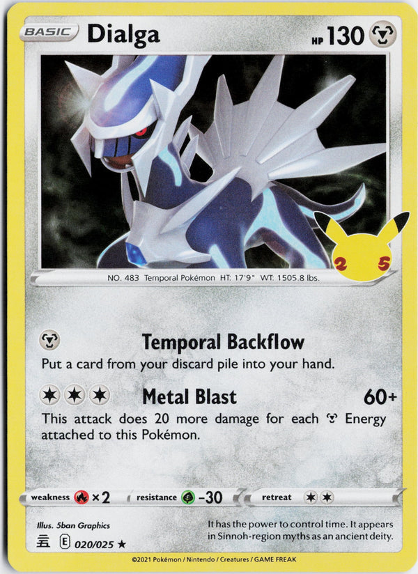 Carta Pokémon Dialga · Celebrations #20 (NM) — pieza única en Moon's Collectibles México
