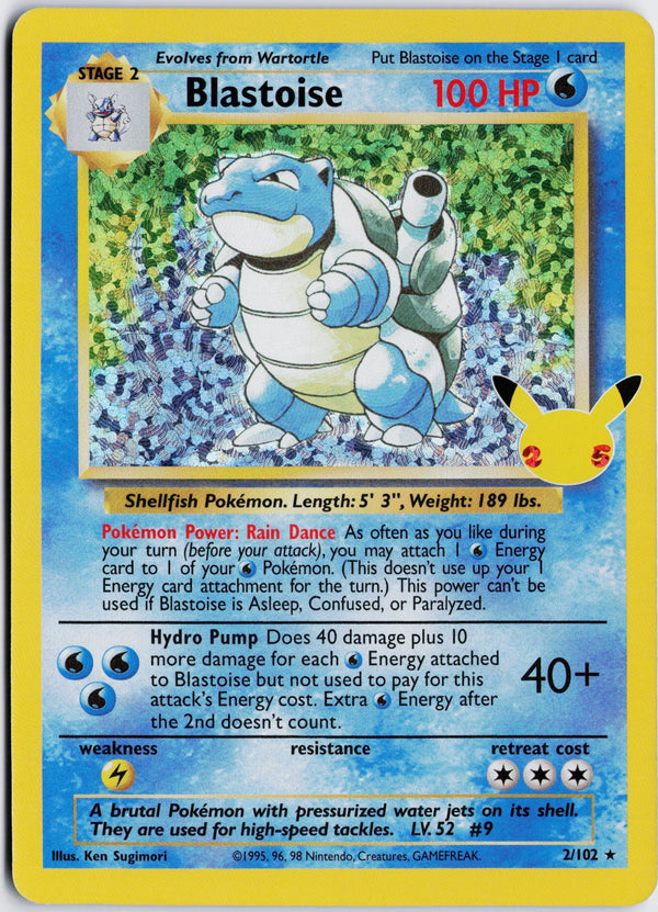 Carta Pokémon Blastoise · Celebrations: Classic Collection #2 (NM) — pieza única en Moon's Collectibles México