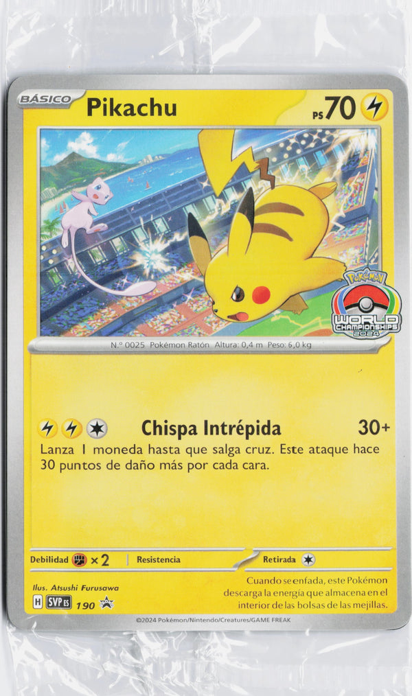 Carta Pokémon Pikachu · Scarlet & Violet Black Star Promos #190 (NM) — pieza única en Moon's Collectibles México