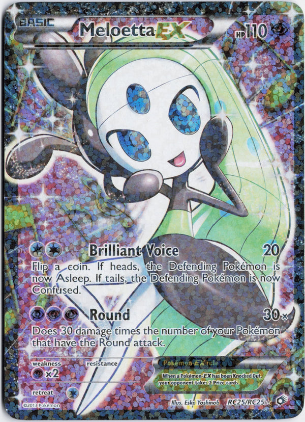 Carta Pokémon Meloetta-EX · Legendary Treasures #RC25/RC25 (MP) — pieza única en Moon's Collectibles México
