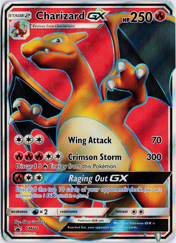 Carta Pokémon Charizard-GX · SM Black Star Promos #SM60 (LP) — pieza única en Moon's Collectibles México