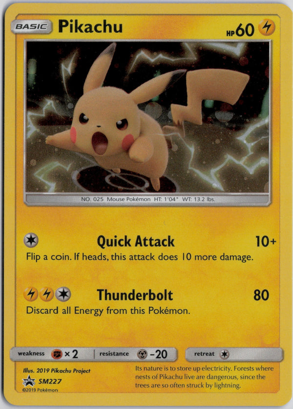 Carta Pokémon Pikachu · SM Black Star Promos #SM227 (NM) — pieza única en Moon's Collectibles México