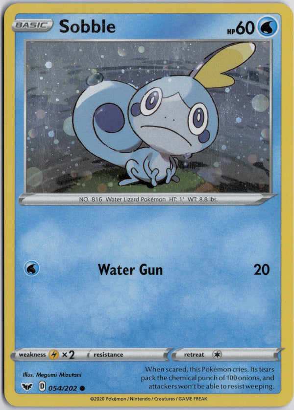 Escaneo HD del frente de Sobble · Sword & Shield #054/202 en condición NM