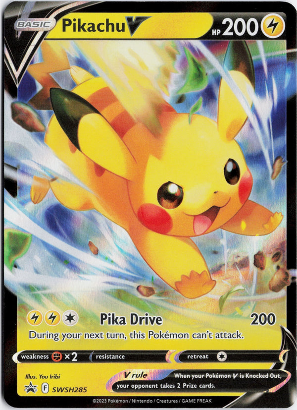 Carta Pokémon Pikachu V · SWSH Black Star Promos #SWSH285 (NM) — pieza única en Moon's Collectibles México
