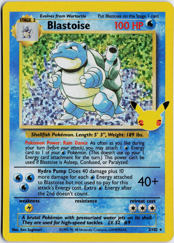 Carta Pokémon Blastoise · Celebrations: Classic Collection #2 (NM) — pieza única en Moon's Collectibles México