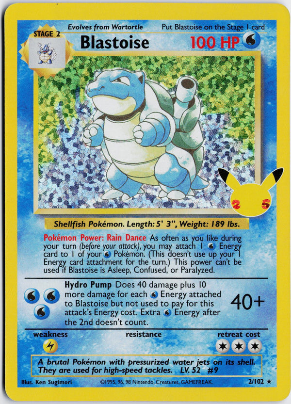 Carta Pokémon Blastoise · Celebrations: Classic Collection #2 (NM) — pieza única en Moon's Collectibles México