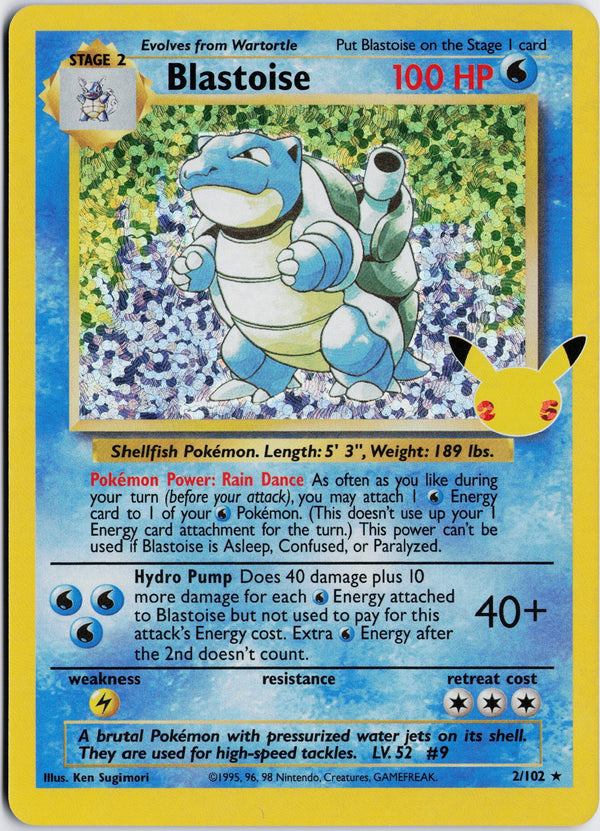 Carta Pokémon Blastoise · Celebrations #2/130 (NM) — pieza única en Moon's Collectibles México
