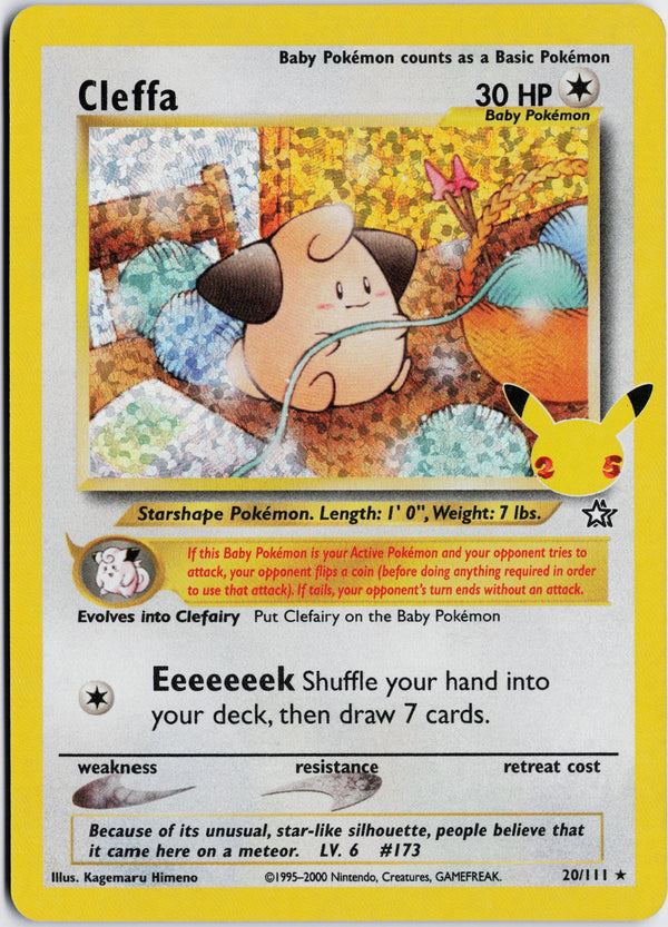 Carta Pokémon Cleffa · Celebrations: Classic Collection #20 (NM) — pieza única en Moon's Collectibles México