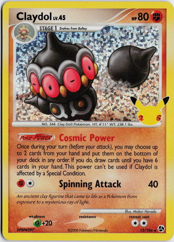 Carta Pokémon Claydol · Celebrations: Classic Collection #15 (NM) — pieza única en Moon's Collectibles México