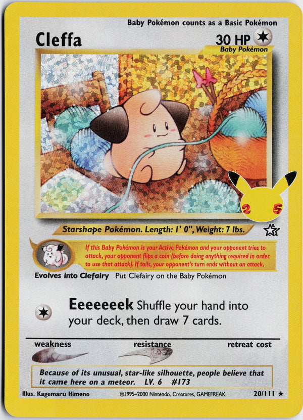Carta Pokémon Cleffa · Celebrations: Classic Collection #20 (NM) — pieza única en Moon's Collectibles México