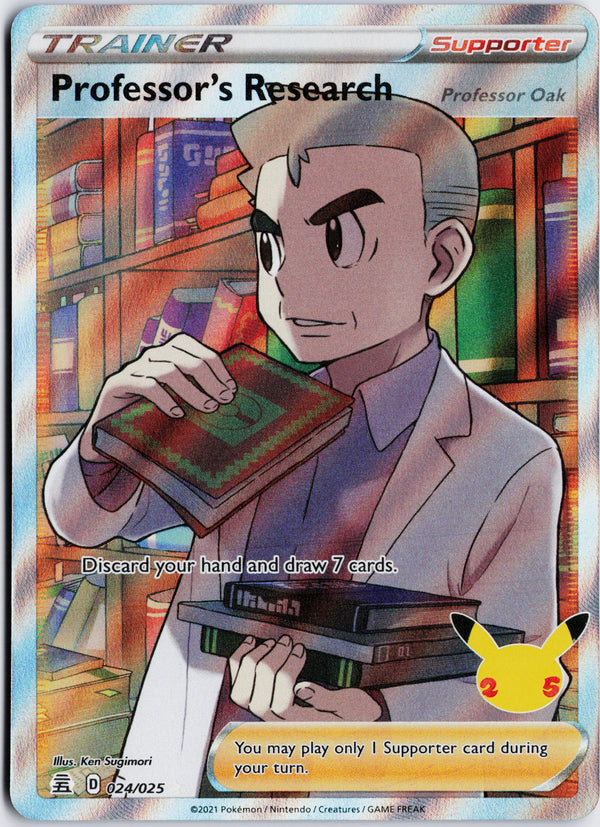 Carta Pokémon Professor's Research (Professor Oak) · Celebrations #24 (NM) — pieza única en Moon's Collectibles México