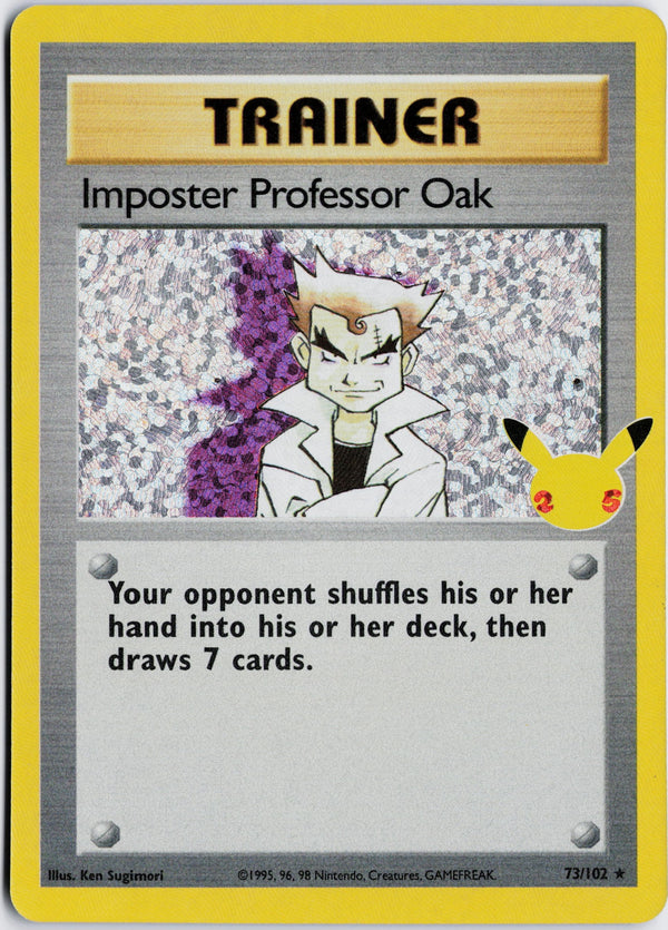 Carta Pokémon Imposter Professor Oak · Celebrations: Classic Collection #73 (NM) — pieza única en Moon's Collectibles México