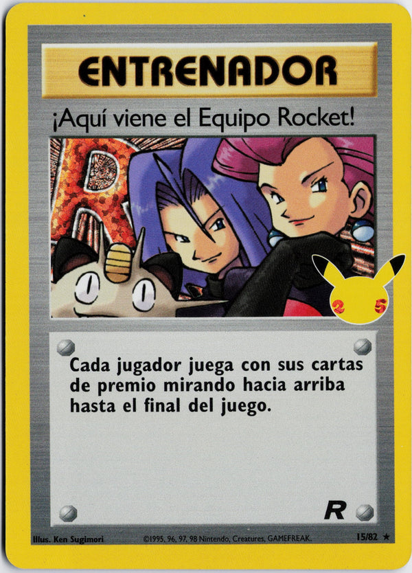 Carta Pokémon Here Comes Team Rocket! · Celebrations: Classic Collection #15 (NM) — pieza única en Moon's Collectibles México