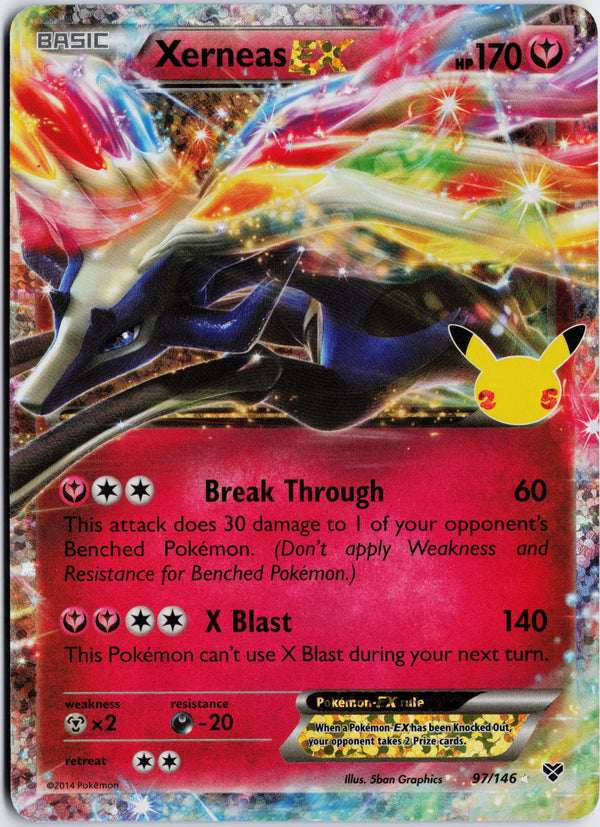 Carta Pokémon Xerneas-EX · Celebrations: Classic Collection #97 (NM) — pieza única en Moon's Collectibles México