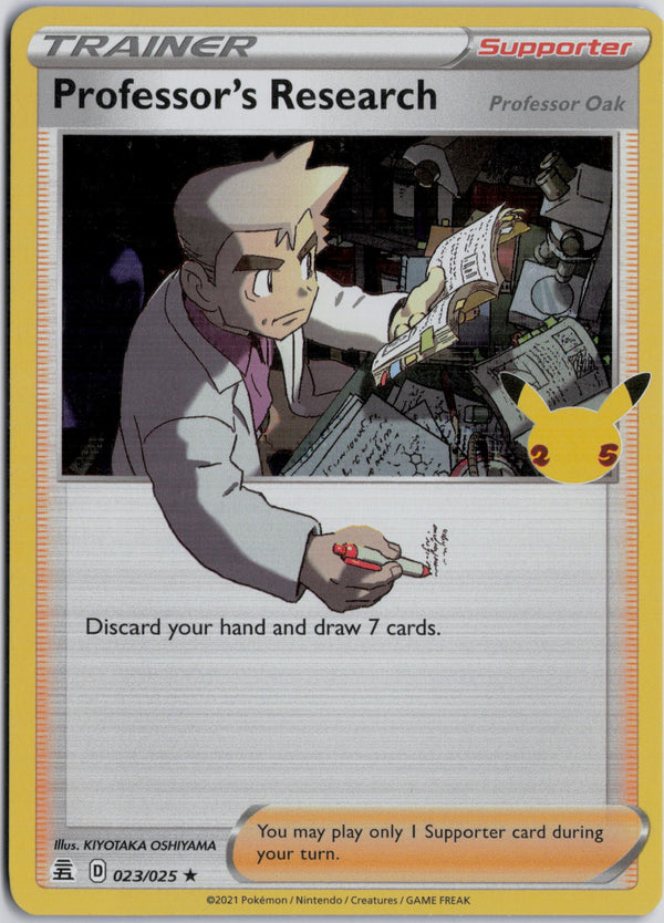 Carta Pokémon Professor's Research (Professor Oak) · Celebrations #23 (NM) — pieza única en Moon's Collectibles México