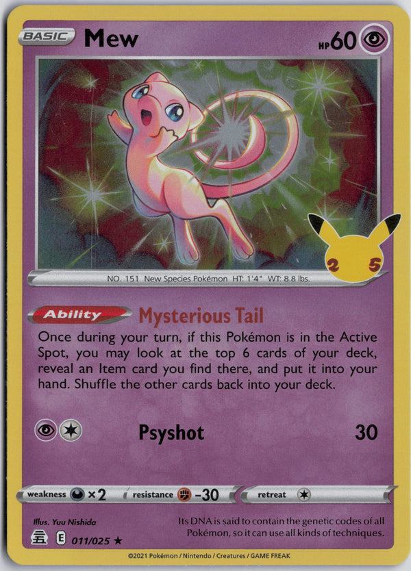 Carta Pokémon Mew · Celebrations #11 (NM) — pieza única en Moon's Collectibles México