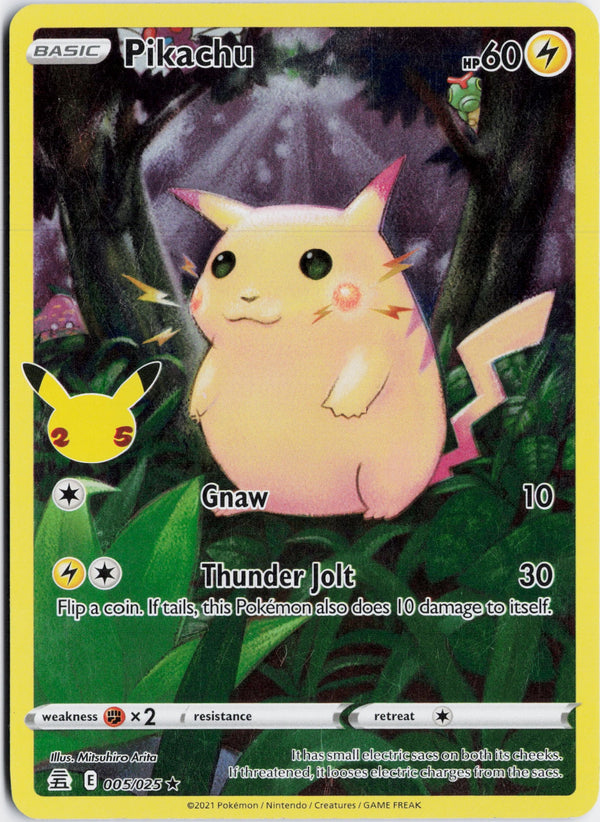 Carta Pokémon Pikachu · Celebrations #5 (NM) — pieza única en Moon's Collectibles México